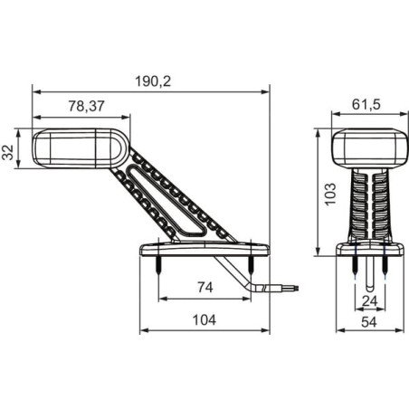 Feu de gabarit à LED droit HELLA-VALUEFIT 2XS357006021