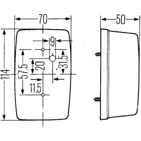 Feu clignotant gauche HELLA 2BA002324011