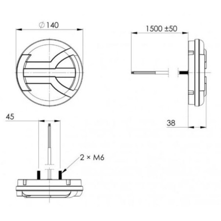 Feu arrière LED UNIVERSEL LA40065
