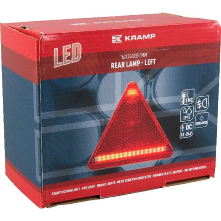Feu arrière LED triangle gauche câblé UNIVERSEL LA40027