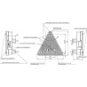 Feu arrière LED triangle gauche câblé UNIVERSEL LA40027