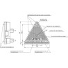 Feu arrière LED triangle droit câblé UNIVERSEL LA40049