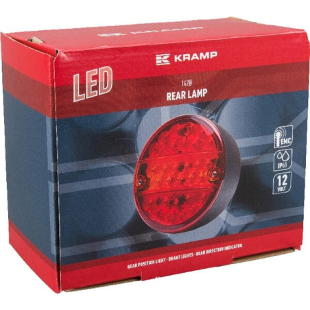 Feu arrière LED rond câblé UNIVERSEL LA40045