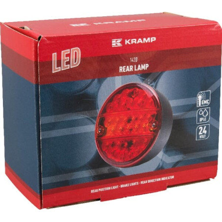Feu arrière LED rond câblé UNIVERSEL LA40043