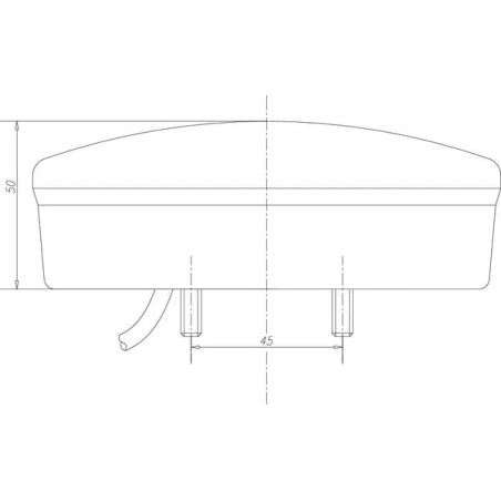 Feu arrière LED rond câblé diamètre 142mm, UNIVERSEL LA40037
