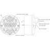 Feu arrière LED rond 5 plots UNIVERSEL LA40046