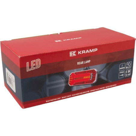 Feu arrière LED rectangle universel câblé UNIVERSEL LA40053