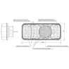 Feu arrière LED rectangle universel câblé UNIVERSEL LA40029