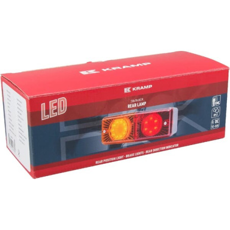 Feu arrière LED rectangle universel câblé UNIVERSEL LA40015