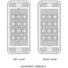 Feu arrière LED rectangle universel câblé UNIVERSEL LA40009