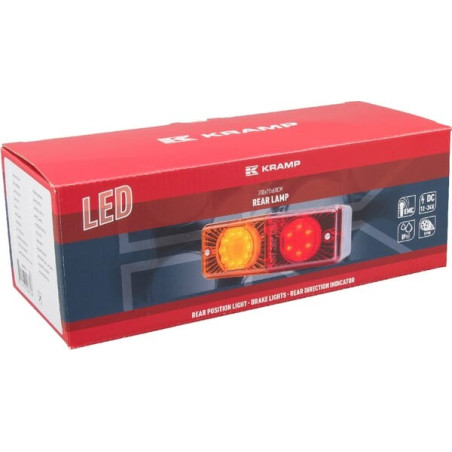 Feu arrière LED rectangle universel 5 plots UNIVERSEL LA40016