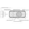 Feu arrière LED rectangle gauche câblé UNIVERSEL LA40035
