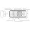 Feu arrière LED rectangle gauche câblé UNIVERSEL LA40033