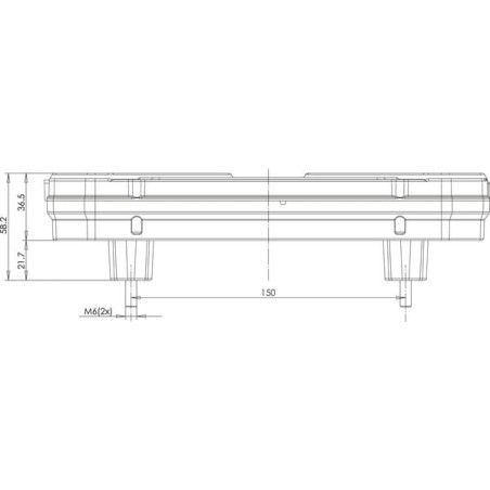 Feu arrière LED rectangle gauche câblé UNIVERSEL LA40007