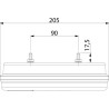 Feu arrière LED rectangle gauche câblé GOPART LA45007