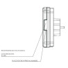 Feu arrière LED rectangle gauche 7 plots UNIVERSEL LA40008