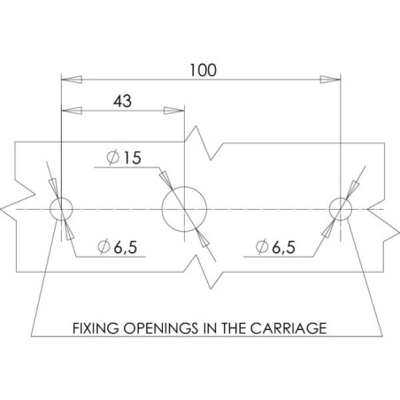 Feu arrière LED rectangle gauche 5 plots UNIVERSEL LA40036