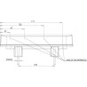 Feu arrière LED rectangle gauche 5 plots UNIVERSEL LA40036