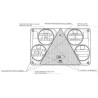 Feu arrière LED rectangle gauche 5 plots UNIVERSEL LA40026