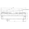 Feu arrière LED rectangle gauche 5 plots UNIVERSEL LA40026
