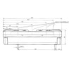 Feu arrière LED rectangle gauche 5 plots UNIVERSEL LA40026