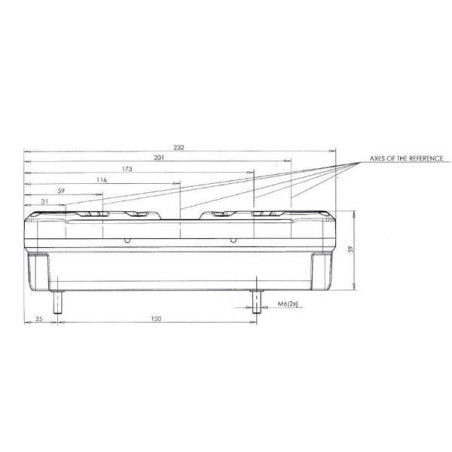 Feu arrière LED rectangle droit câblé UNIVERSEL LA40023