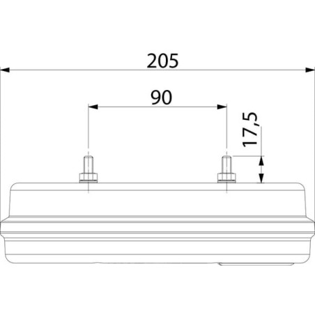 Feu arrière LED rectangle droit câblé GOPART LA45006