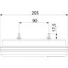 Feu arrière LED rectangle droit câblé GOPART LA45006