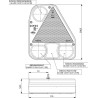 Feu arrière LED rectangle droit câblé GOPART LA45003