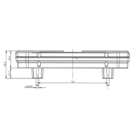 Feu arrière LED rectangle droit 7 plots UNIVERSEL LA40006