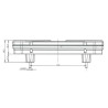Feu arrière LED rectangle droit 7 plots UNIVERSEL LA40006