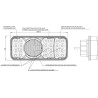 Feu arrière LED rectangle droit 5 plots UNIVERSEL LA40032