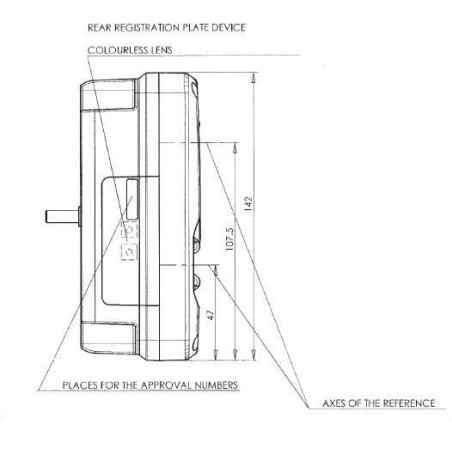 Feu arrière LED rectangle droit 5 plots UNIVERSEL LA40024