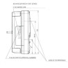Feu arrière LED rectangle droit 5 plots UNIVERSEL LA40024