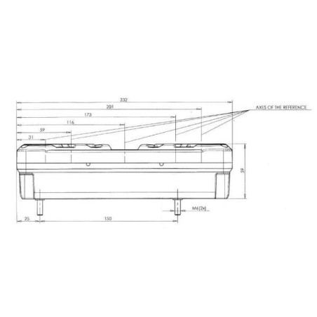 Feu arrière LED rectangle droit 5 plots UNIVERSEL LA40024