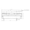 Feu arrière LED rectangle droit 5 plots UNIVERSEL LA40024