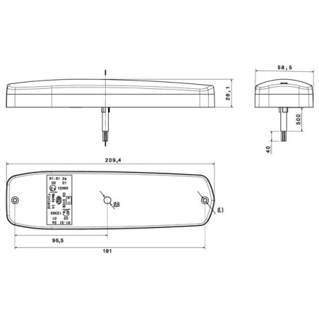 Feu arrière LED HELLA 2SD343910001
