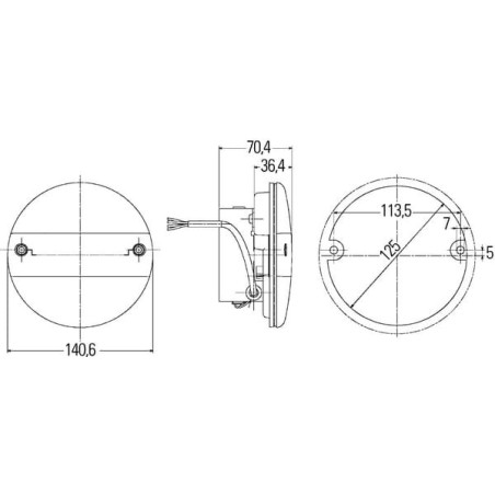 Feu arrière LED 24V 3 fonctions HELLA 2SD001685347