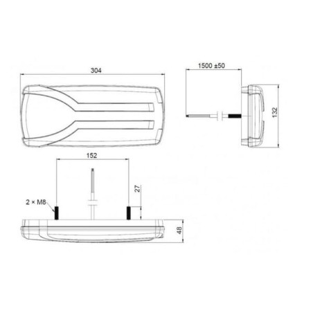 Feu arrière gauche LED UNIVERSEL LA40062