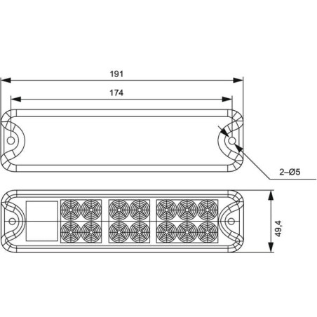 Feu arrière à LED HELLA-VALUEFIT 2VP357021011