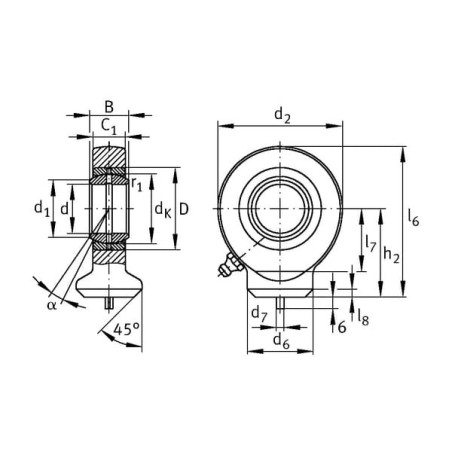 Embout de bielle SKF 7500SC35ES