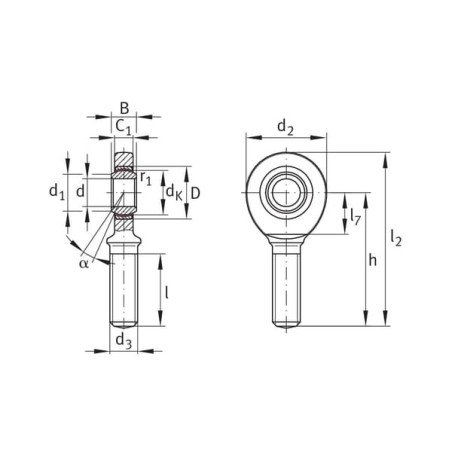 Embout de bielle INA/FFAG GAL15UKINA