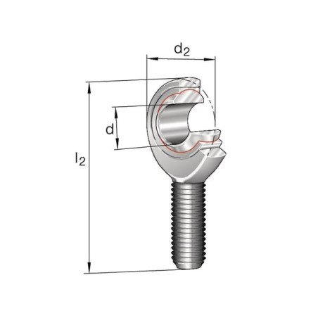 Embout de bielle INA/FFAG GAKL14PWAINA