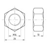 Écrou hexagonal M16x2,00 UNIVERSEL 93416B