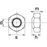 Écrou hexagonal autobloquant UNIVERSEL 9856N