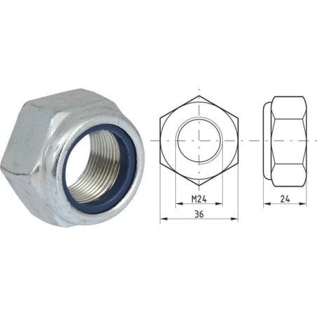 Écrou hexagonal autobloquant UNIVERSEL 985242
