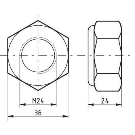 Écrou hexagonal autobloquant UNIVERSEL 985242
