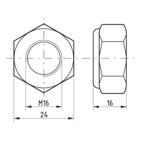 Écrou hexagonal autobloquant UNIVERSEL 9851615