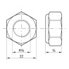 Écrou hexagonal autobloquant UNIVERSEL 98514