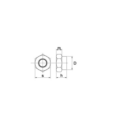Écrou hexagonal autobloquant UNIVERSEL 9801010